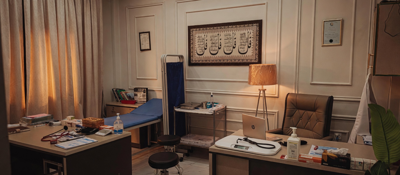 Consulting room at SKMC Attock
