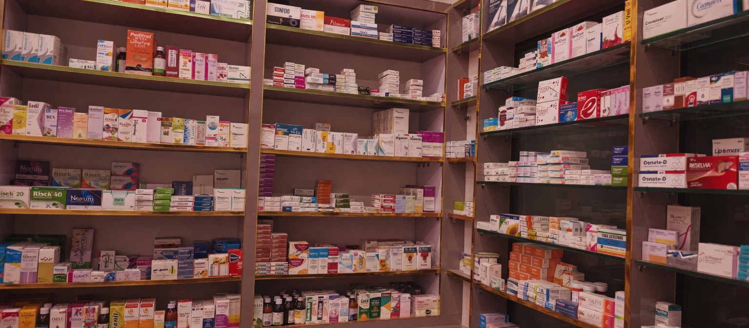 SKMC in-house dispensary shelves